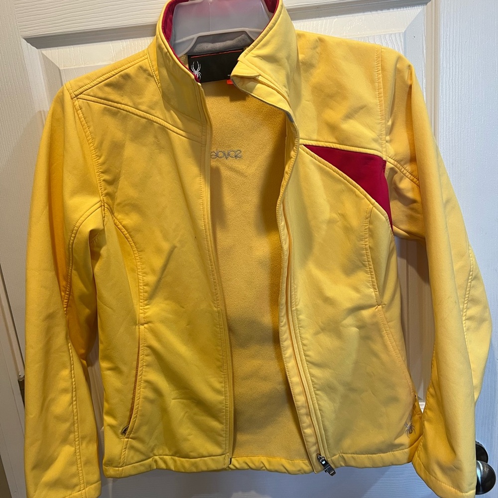 Spyder Yellow Jacket with Red Trim